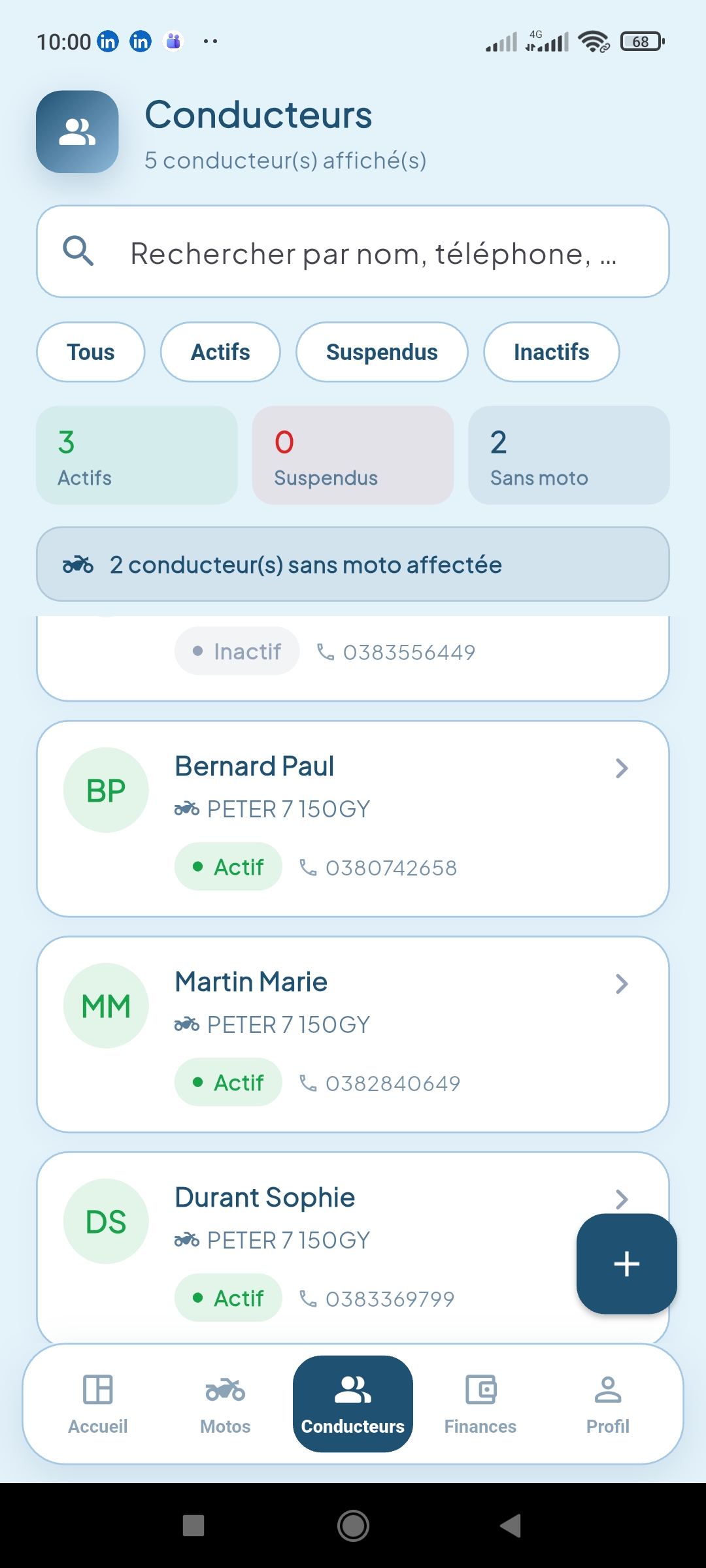 Fleet-Motos mobile screen 11